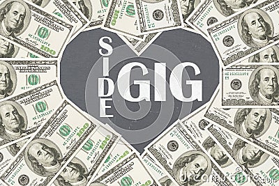 Love making money with your side gig Stock Photo