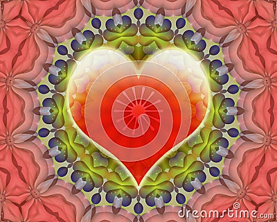 Love mandala Stock Photo