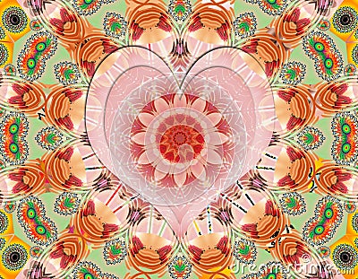 Love mandala Stock Photo