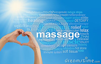 Love Massage word cloud Stock Photo