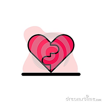 Love Match Vector Concept Icon Illustration Design Vector Illustration