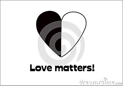 Love matters in a world of discrimination Vector Illustration