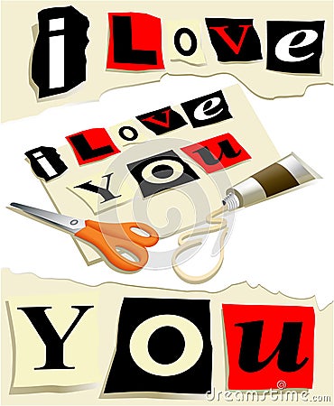 Love message Vector Illustration