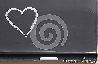 Love message on the board Stock Photo