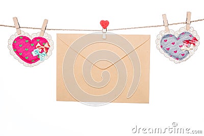 Love message letter, valentine's day mother's day heart shape Stock Photo