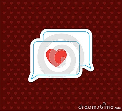 Love Messege. Valentine`s Day Icon. Vector Illustration Vector Illustration
