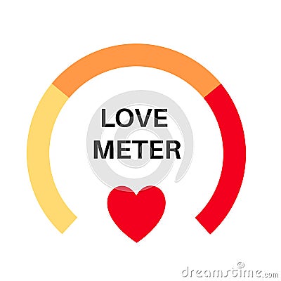 Love meter element Vector Illustration