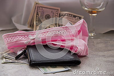 Love for money is prostitution. Stock Photo