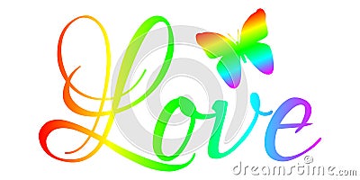 Love - Motivation Banner Stock Photo