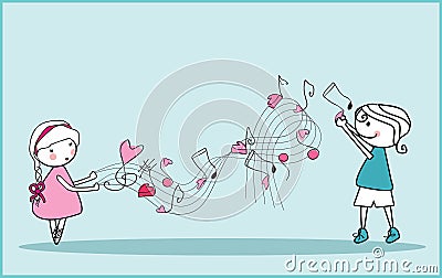 Love music Vector Illustration