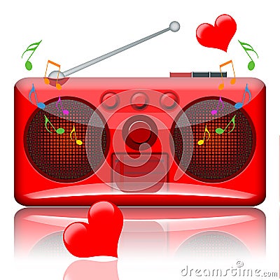 Love music radio Stock Photo