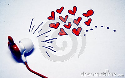 Love music sounds. Stock Photo