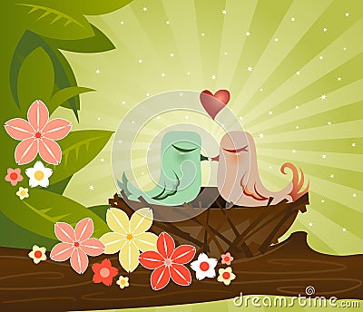 Love Nest Vector Illustration