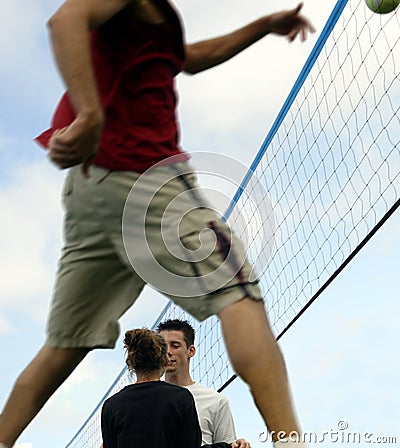 Love at the net Stock Photo