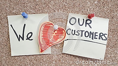 We love our customers corporate photography Stock Photo