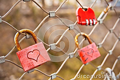 Love padlocks Stock Photo