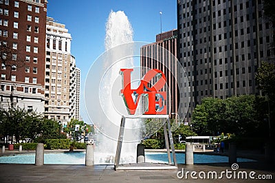 Love park Editorial Stock Photo