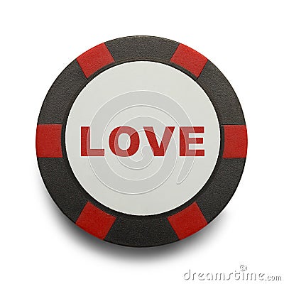 Love Poker Chip Stock Photo