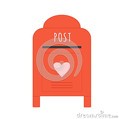 Love post box service Vector Illustration