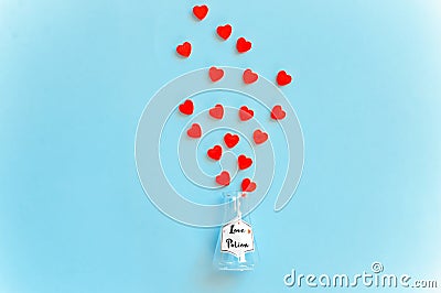 Love potion bottle, concept for dating, romance and valentine`s day Stock Photo