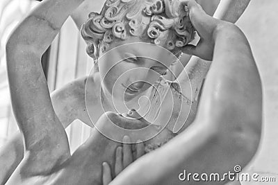 Love and psyche statue Stock Photo