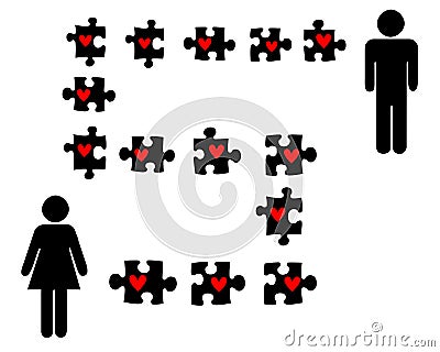 Love puzzle Stock Photo