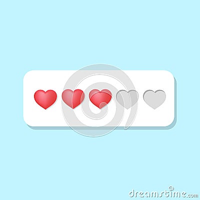 love rating-18 Vector Illustration