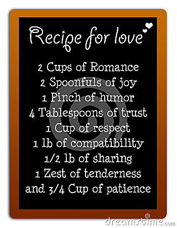 Love recipe Stock Photo