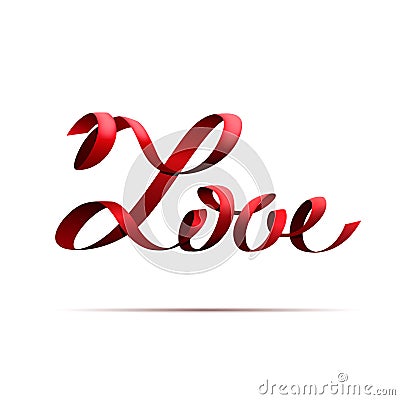 Love ribbon Vector Illustration