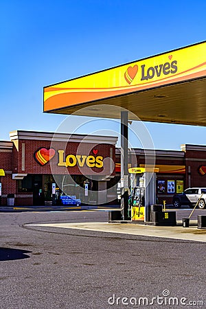 Love`s Travel Stops Store Editorial Stock Photo