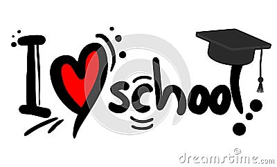 Love school Vector Illustration