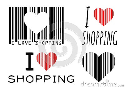 Love shopping Vector Illustration