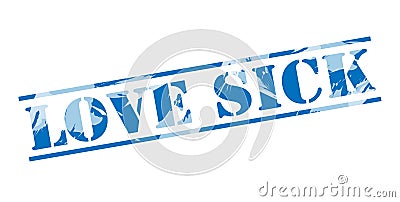 Love sick blue stamp Stock Photo