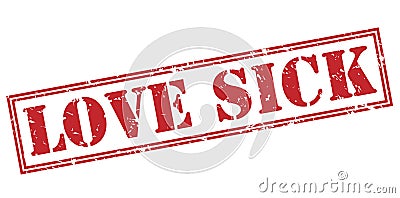 Love sick red stamp Stock Photo