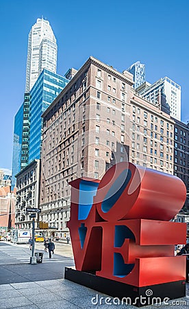Love Sign New York City Editorial Stock Photo