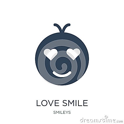 love smile icon in trendy design style. love smile icon isolated on white background. love smile vector icon simple and modern Vector Illustration