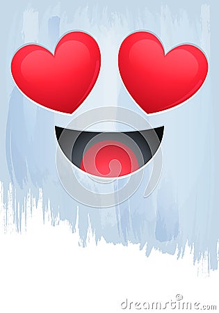 In Love smiley face on paint wall vector illustration Vector Illustration