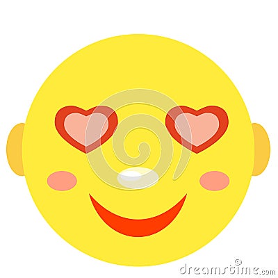 In Love Smiley. Vector Illustration