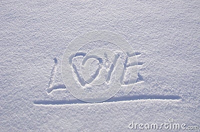 Love snow winter Concept expression feelings Stock Photo