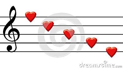 Love song Cartoon Illustration