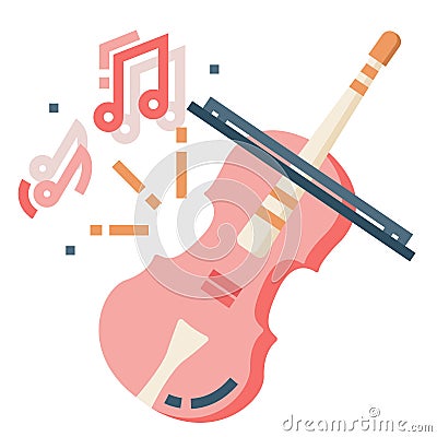 Love song flat illustration Vector Illustration