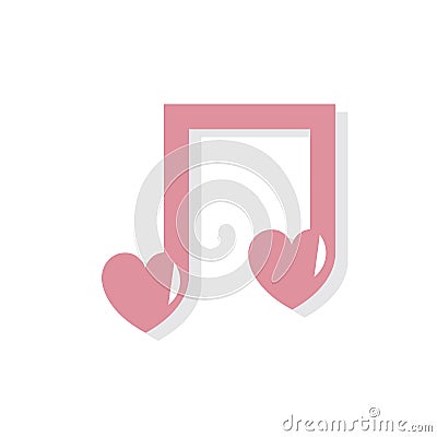 Love song Valentines day icon Stock Photo