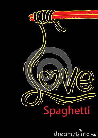 Love spaghetti Stock Photo