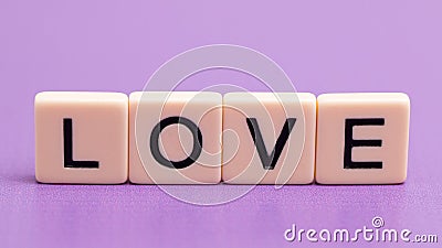 Love Spelled Out Stock Photo