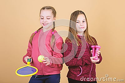 We love sport. Child might excel in completely different sport. Friends ready for training. Ways to help kids find sport Stock Photo