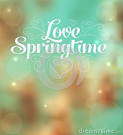 Love springtime Vector Illustration