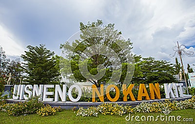 Love Statue Park Taman Patung Kasih, a city park in Kupang City, East Nusa Tenggara. Stock Photo