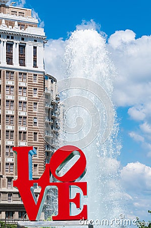 Love Statue, Philadelphia Editorial Stock Photo