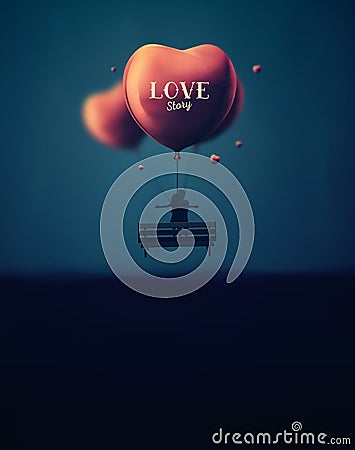 Love Story Vector Illustration