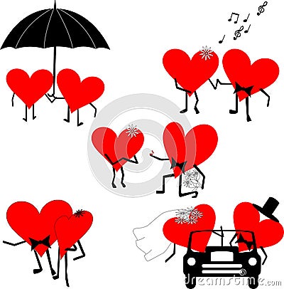 Love story Vector Illustration